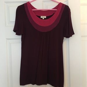 Fossil Brand Purple and Pink Blouse